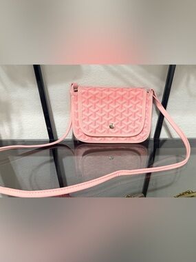 Pink Designer-Style Crossbody Bag